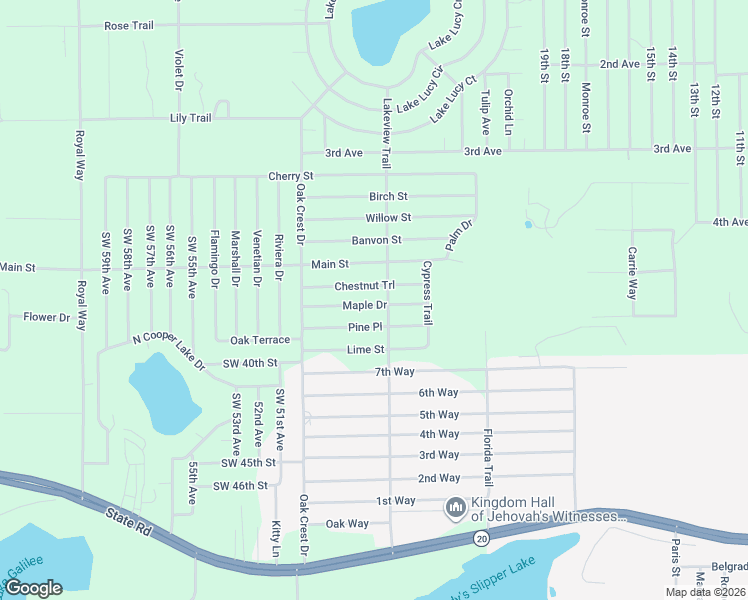 map of restaurants, bars, coffee shops, grocery stores, and more near 142 Maple Drive in Interlachen