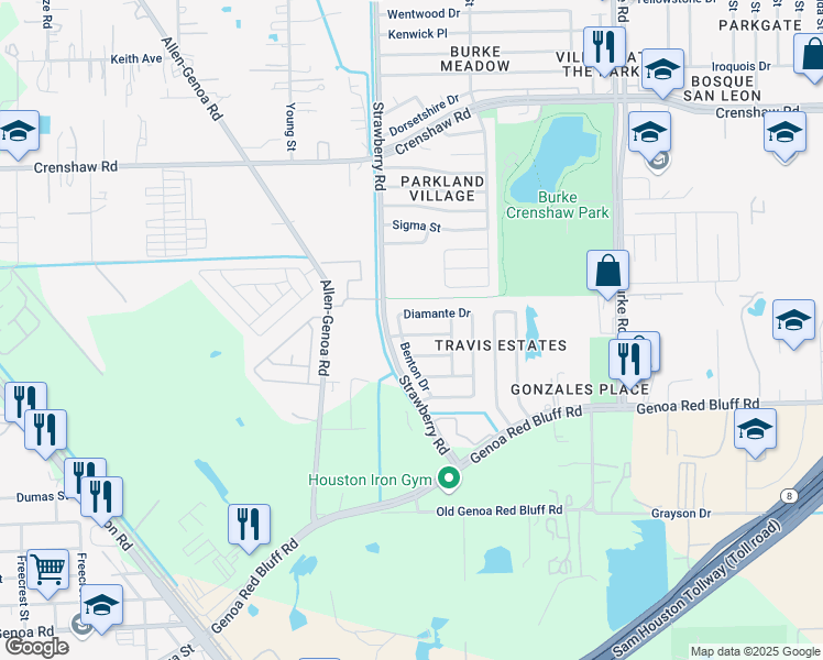 map of restaurants, bars, coffee shops, grocery stores, and more near 5202 Benton Drive in Pasadena