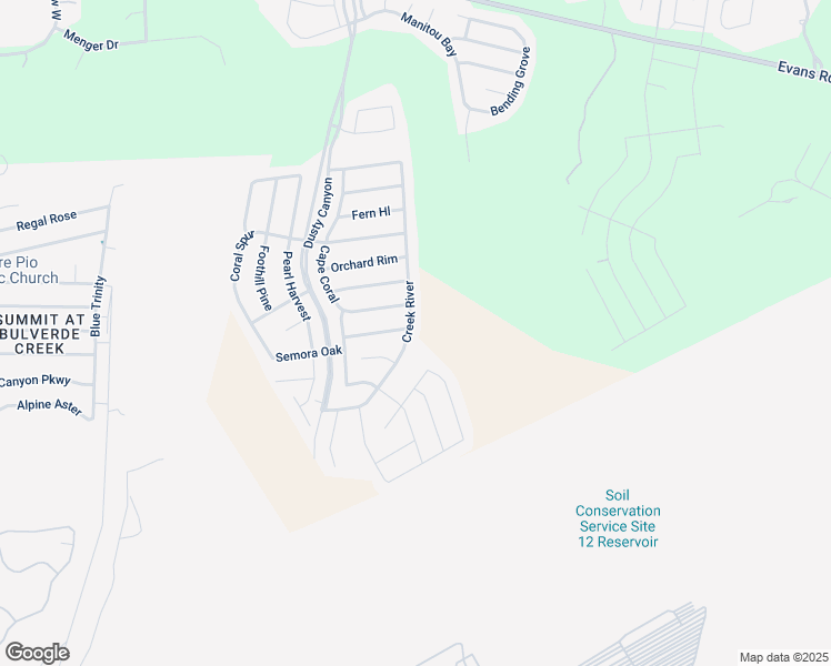 map of restaurants, bars, coffee shops, grocery stores, and more near 20618 Creek River in San Antonio