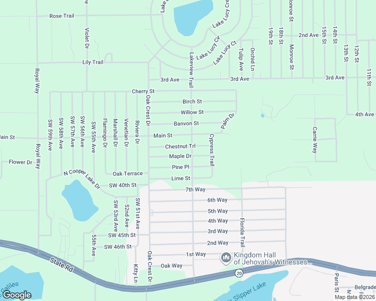 map of restaurants, bars, coffee shops, grocery stores, and more near 142 Maple Drive in Interlachen