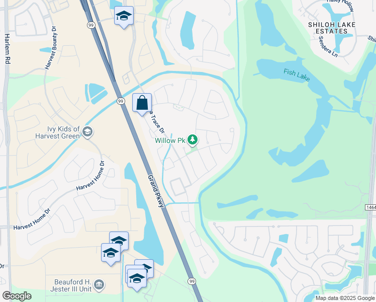 map of restaurants, bars, coffee shops, grocery stores, and more near 12403 Mackinchan Street in Richmond
