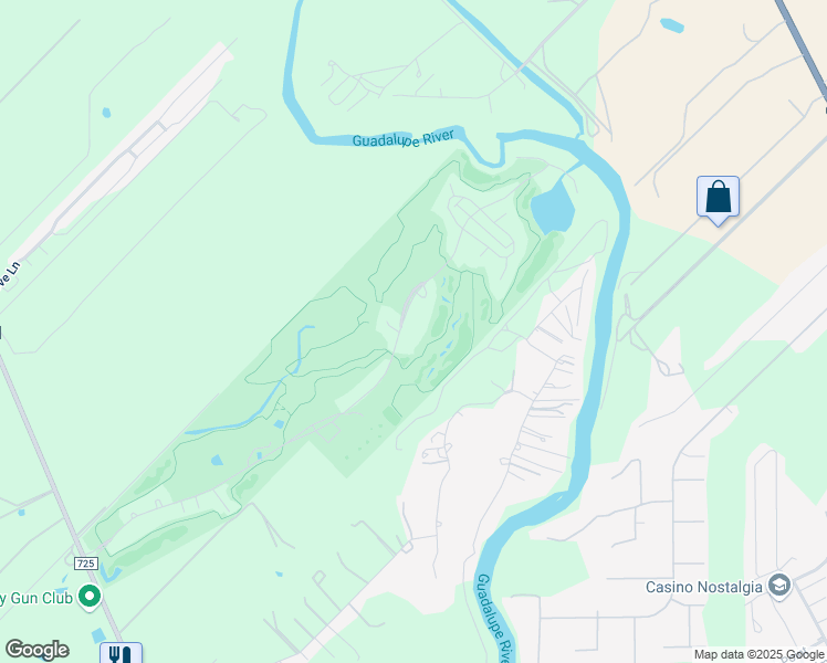 map of restaurants, bars, coffee shops, grocery stores, and more near 1111 Long Creek Boulevard in New Braunfels