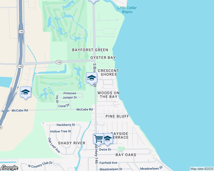 map of restaurants, bars, coffee shops, grocery stores, and more near 2512 Westview Street in La Porte