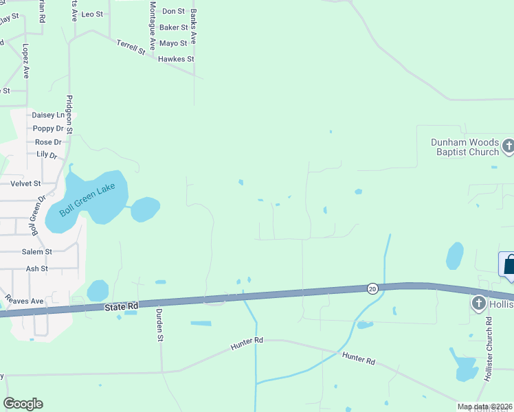 map of restaurants, bars, coffee shops, grocery stores, and more near 107 Edna Lane in Palatka