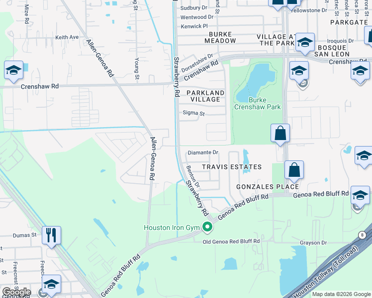 map of restaurants, bars, coffee shops, grocery stores, and more near 1307 Diamante Drive in Pasadena
