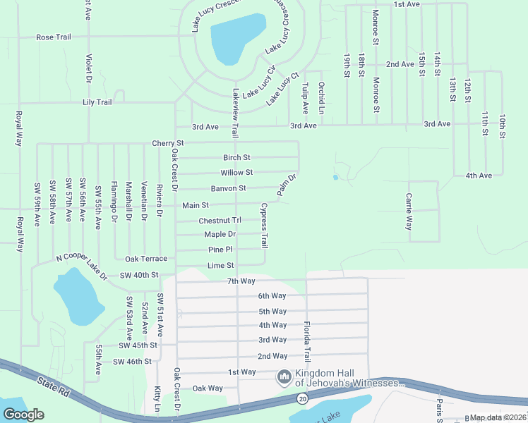 map of restaurants, bars, coffee shops, grocery stores, and more near Main Street in Interlachen