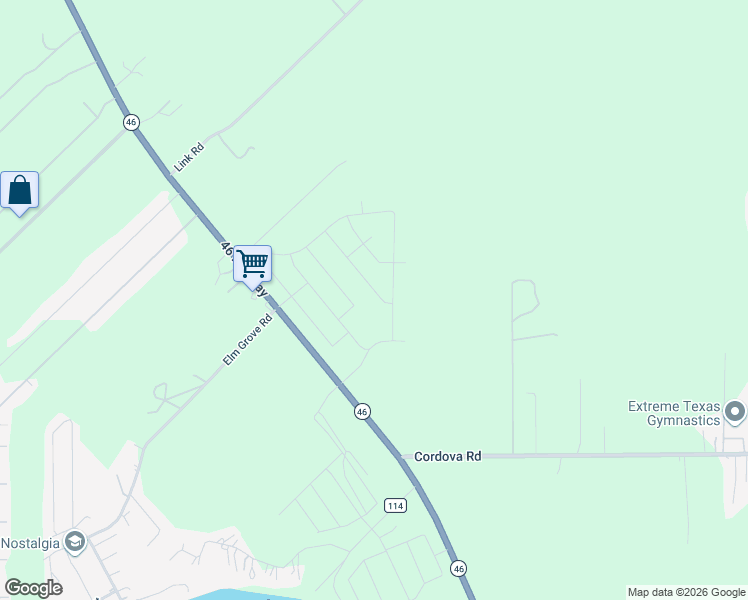 map of restaurants, bars, coffee shops, grocery stores, and more near 4149 Texas 46 in Seguin