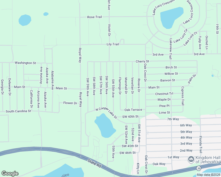 map of restaurants, bars, coffee shops, grocery stores, and more near Main Street in Interlachen