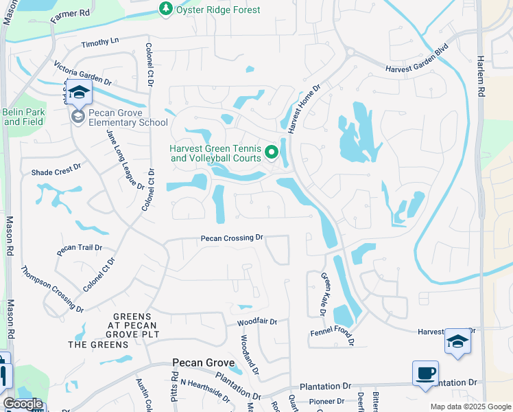 map of restaurants, bars, coffee shops, grocery stores, and more near 1318 Sweet Dumpling Drive in Richmond
