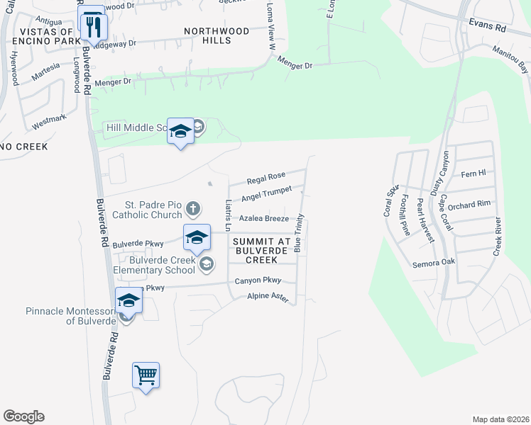 map of restaurants, bars, coffee shops, grocery stores, and more near 20807 Stella Doro in San Antonio
