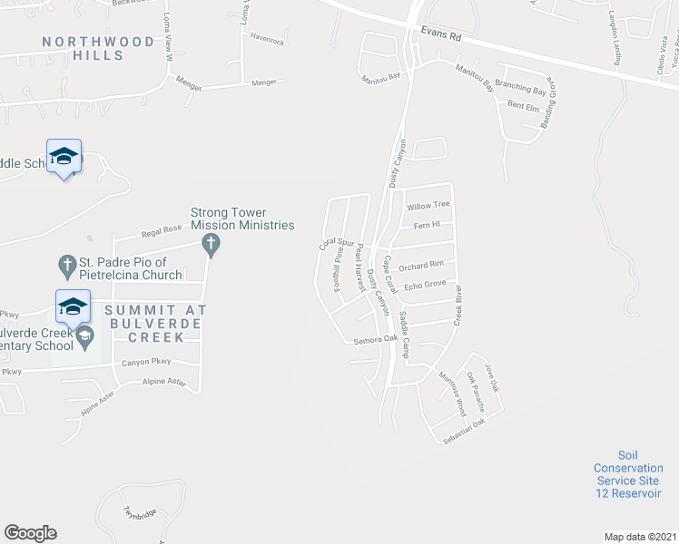 map of restaurants, bars, coffee shops, grocery stores, and more near 20910 Foothill Pine in San Antonio