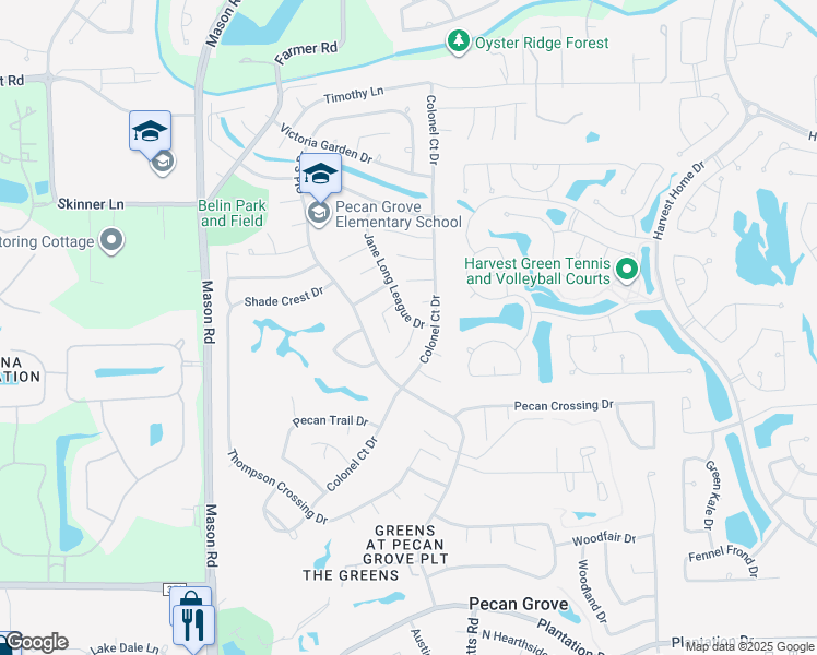 map of restaurants, bars, coffee shops, grocery stores, and more near 2915 Greens Ferry Court in Richmond