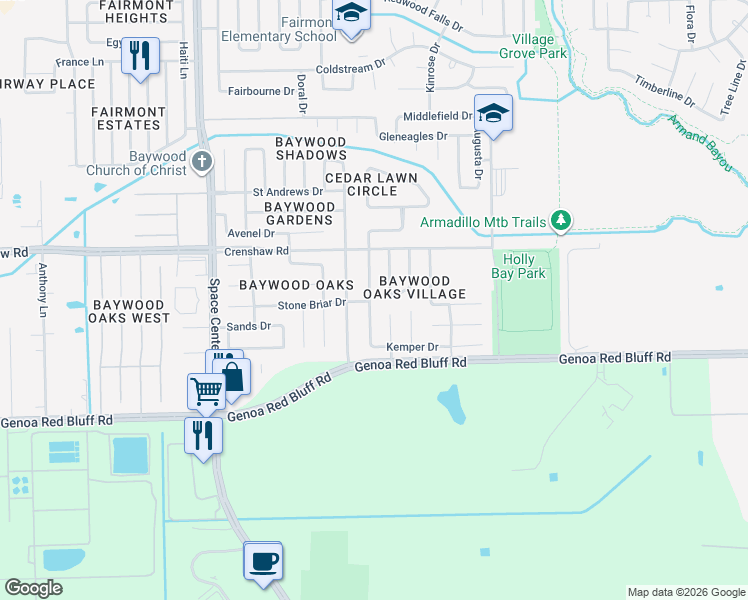 map of restaurants, bars, coffee shops, grocery stores, and more near 5023 Bayfair Street in Pasadena