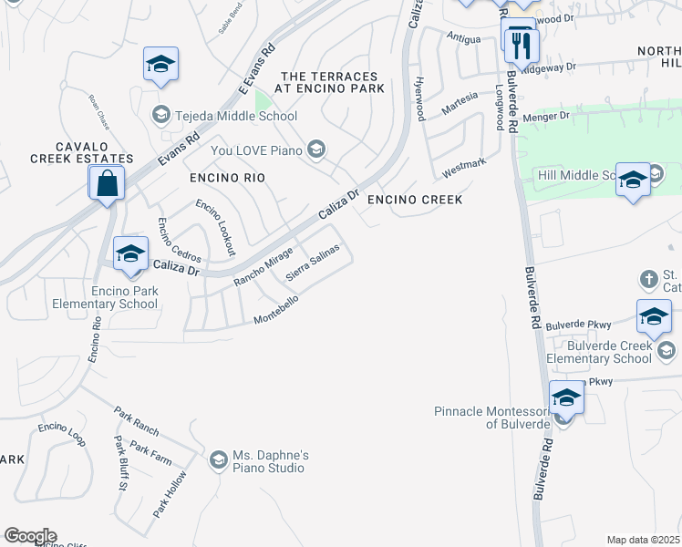 map of restaurants, bars, coffee shops, grocery stores, and more near 2754 Montebello in San Antonio