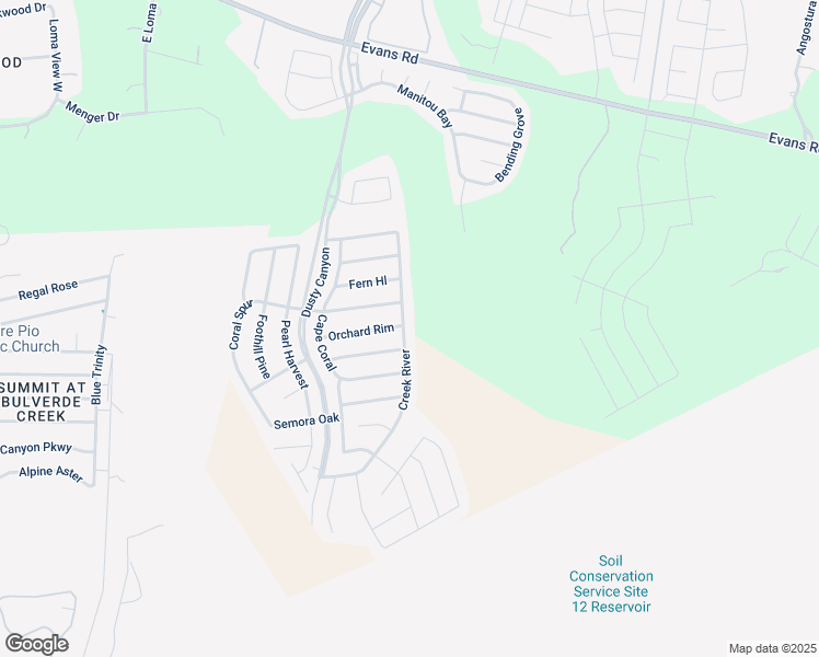 map of restaurants, bars, coffee shops, grocery stores, and more near 20918 Creek River in San Antonio