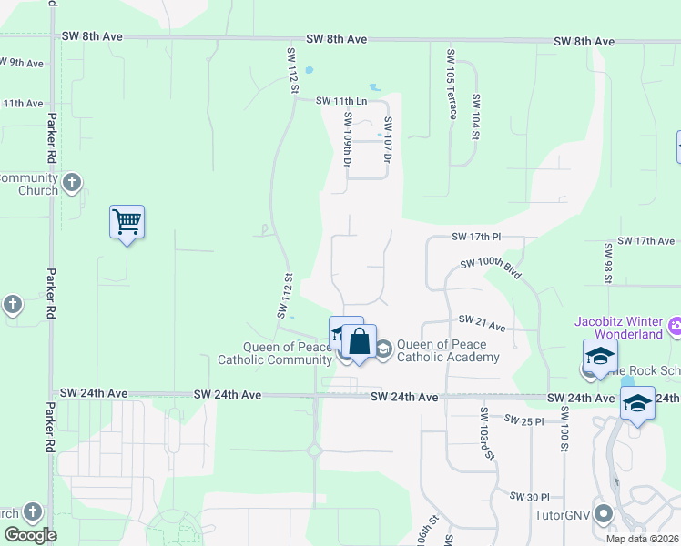map of restaurants, bars, coffee shops, grocery stores, and more near 1818 Southwest 110 Street in Gainesville