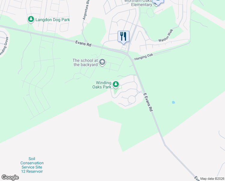 map of restaurants, bars, coffee shops, grocery stores, and more near 5606 Pin Point in San Antonio