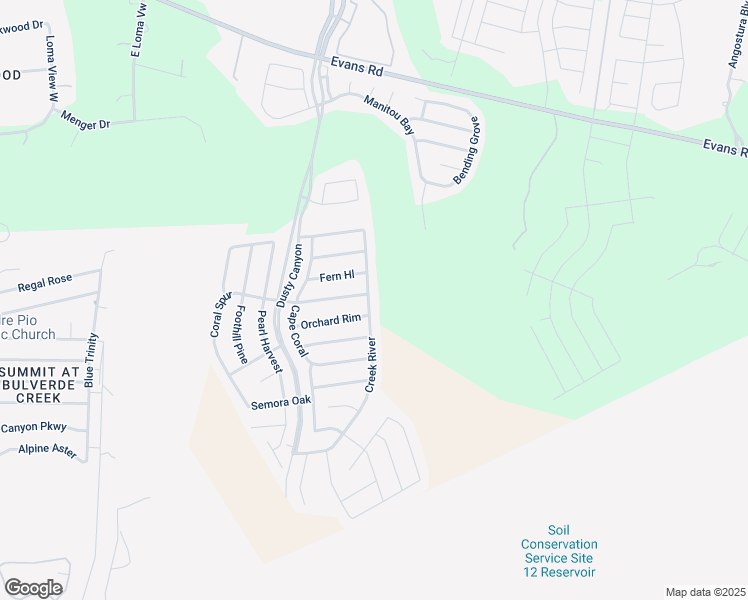 map of restaurants, bars, coffee shops, grocery stores, and more near 20918 Creek River in San Antonio