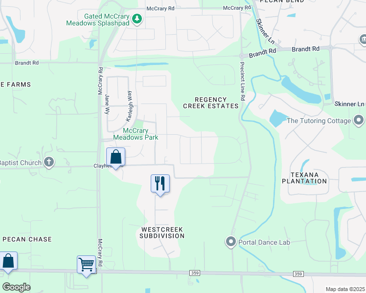 map of restaurants, bars, coffee shops, grocery stores, and more near 3018 Velda May Drive in Richmond