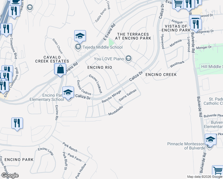 map of restaurants, bars, coffee shops, grocery stores, and more near 2706 Rio Guadalupe in San Antonio