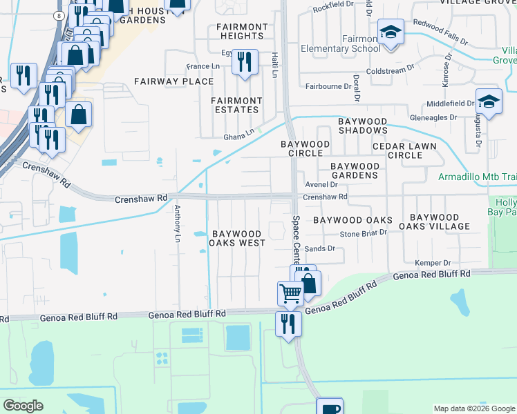 map of restaurants, bars, coffee shops, grocery stores, and more near 4903 Summer Oak Dr in Pasadena