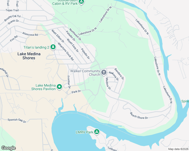 map of restaurants, bars, coffee shops, grocery stores, and more near 181 Ranch Dr in Bandera