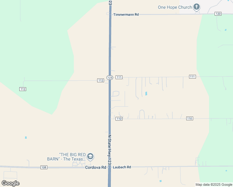 map of restaurants, bars, coffee shops, grocery stores, and more near 5075 Texas Highway 123 in Seguin