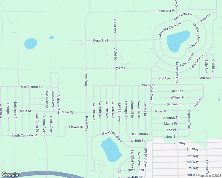 map of restaurants, bars, coffee shops, grocery stores, and more near 347 Southwest 56th Avenue in Interlachen