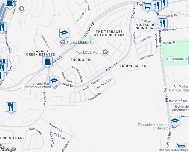map of restaurants, bars, coffee shops, grocery stores, and more near 2706 Rio Guadalupe in San Antonio