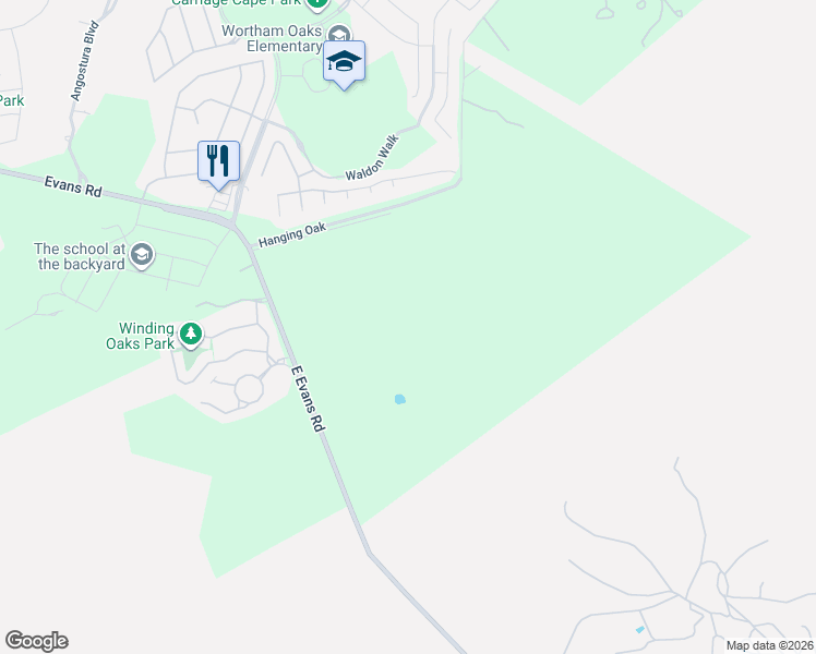 map of restaurants, bars, coffee shops, grocery stores, and more near 5825 East Evans Road in San Antonio