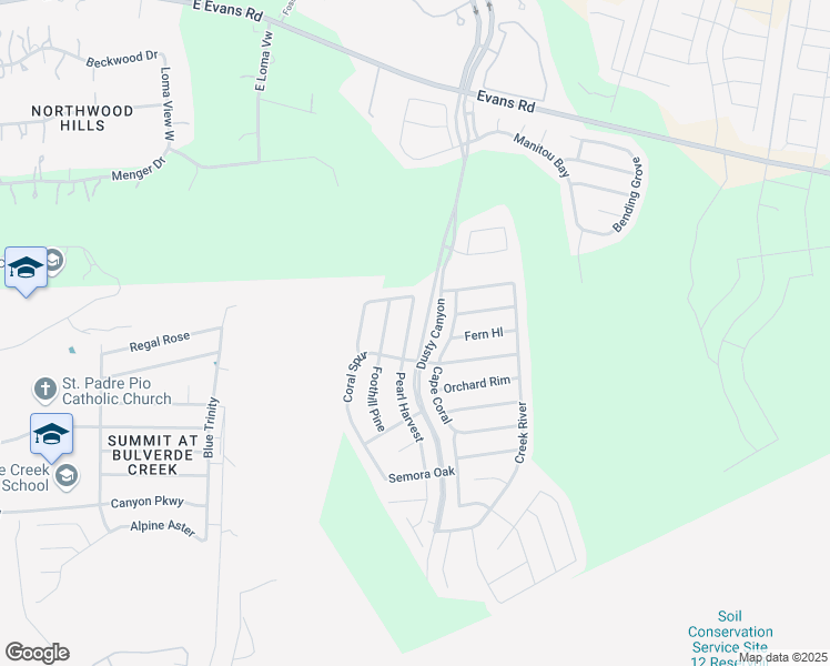 map of restaurants, bars, coffee shops, grocery stores, and more near 21022 Pearl Harvest in San Antonio