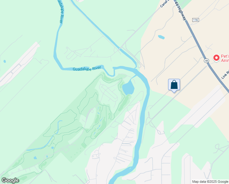 map of restaurants, bars, coffee shops, grocery stores, and more near 111 Bandit Bay View in New Braunfels
