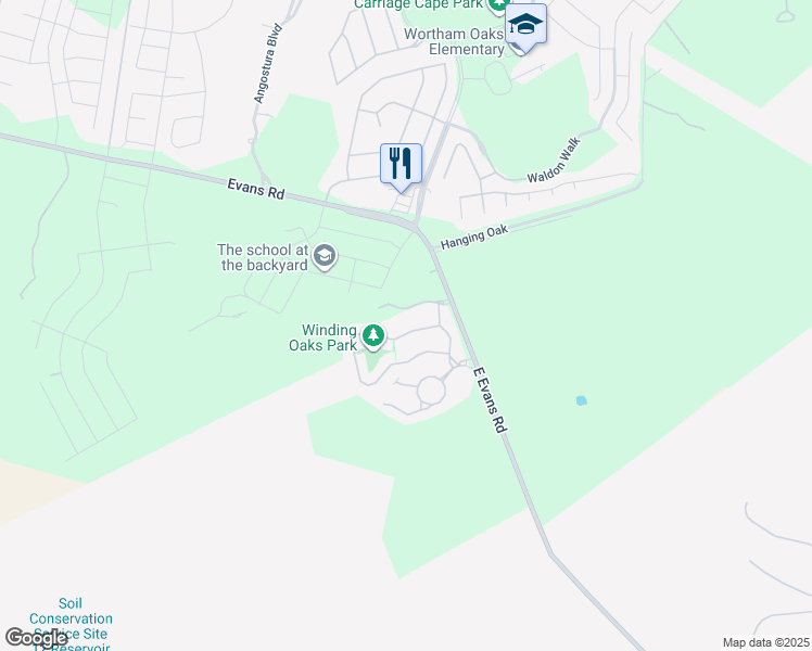 map of restaurants, bars, coffee shops, grocery stores, and more near 5823 Pin Point in San Antonio