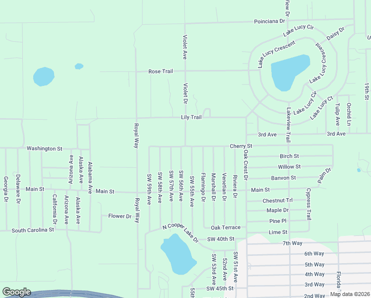 map of restaurants, bars, coffee shops, grocery stores, and more near 347 Southwest 56th Avenue in Interlachen