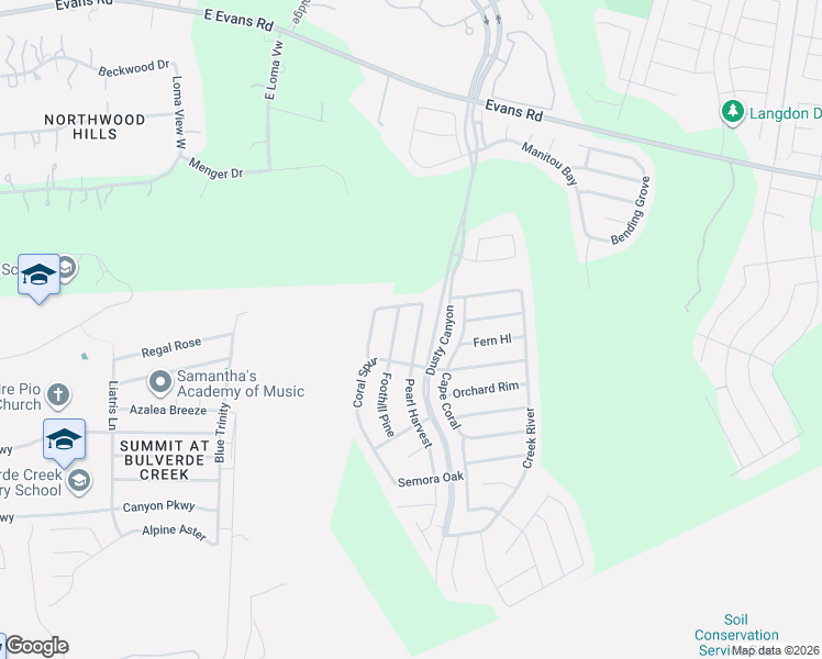 map of restaurants, bars, coffee shops, grocery stores, and more near 21019 Pearl Harvest in San Antonio