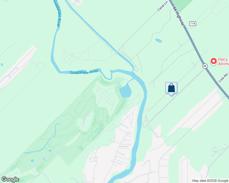 map of restaurants, bars, coffee shops, grocery stores, and more near 111 Bandit Bay View in New Braunfels