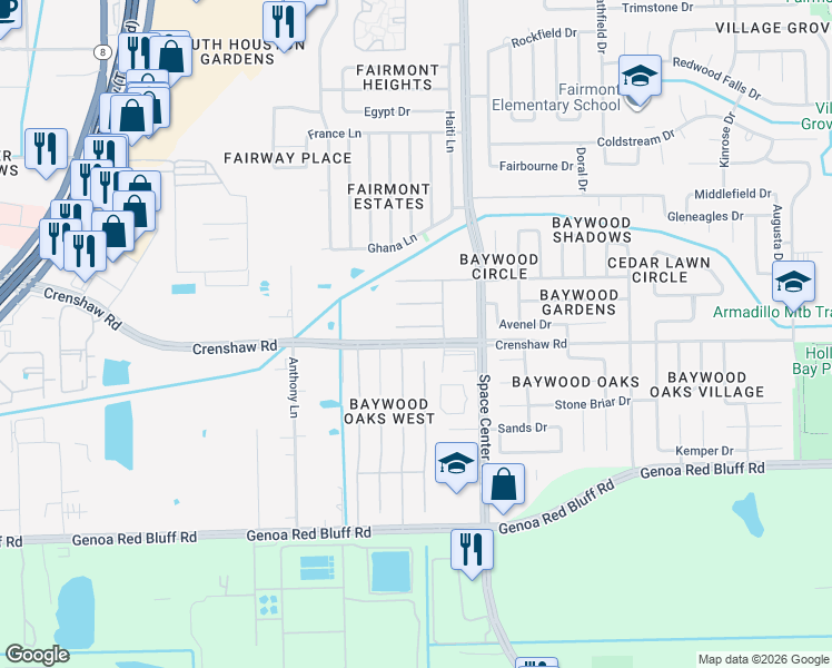 map of restaurants, bars, coffee shops, grocery stores, and more near 4903 Summer Oak Drive in Pasadena