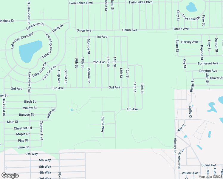 map of restaurants, bars, coffee shops, grocery stores, and more near 419 3rd Avenue in Interlachen