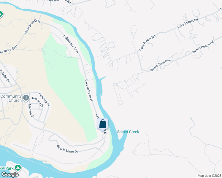 map of restaurants, bars, coffee shops, grocery stores, and more near 1620 Alamo Beach Road in Pipe Creek