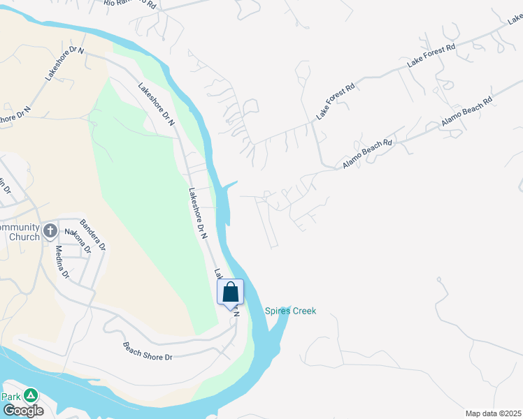 map of restaurants, bars, coffee shops, grocery stores, and more near 1620 Alamo Beach Road in Pipe Creek