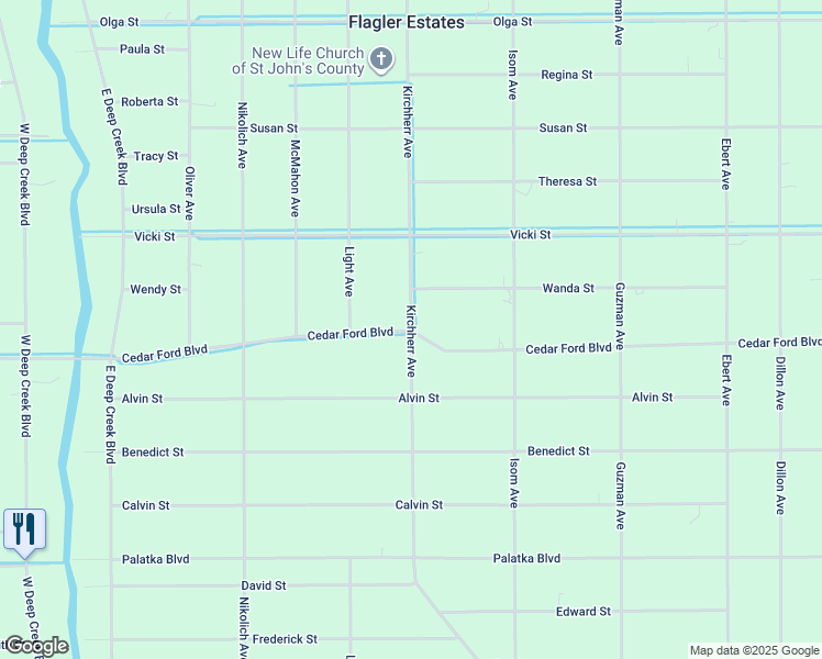 map of restaurants, bars, coffee shops, grocery stores, and more near 10398 Kirchherr Avenue in Hastings