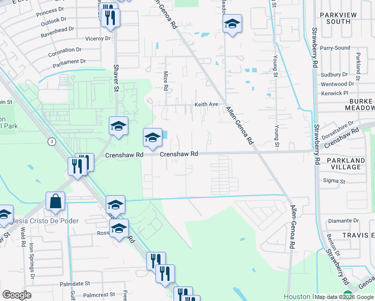 map of restaurants, bars, coffee shops, grocery stores, and more near 701 Crenshaw Road in Pasadena