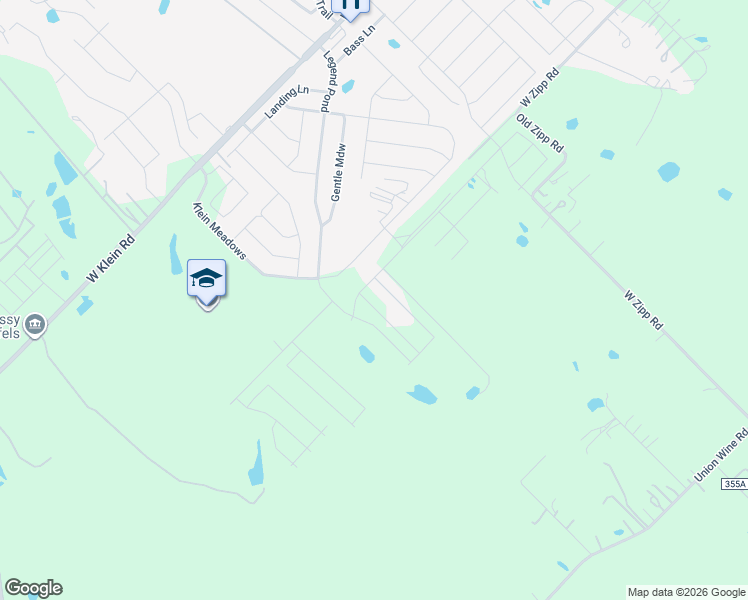 map of restaurants, bars, coffee shops, grocery stores, and more near 1499 West Zipp Road in New Braunfels