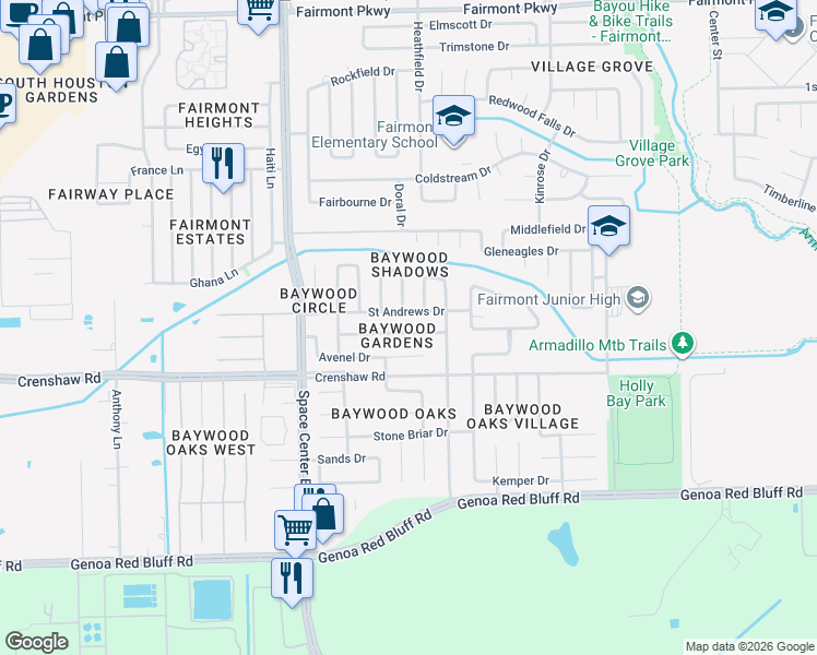 map of restaurants, bars, coffee shops, grocery stores, and more near 6518 Inverness Way in Pasadena