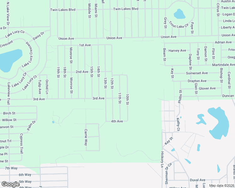 map of restaurants, bars, coffee shops, grocery stores, and more near 135 11th Street in Interlachen