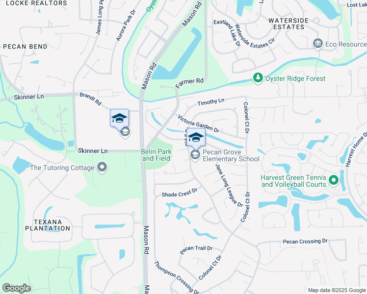 map of restaurants, bars, coffee shops, grocery stores, and more near 2202 Bell Castle Court in Richmond