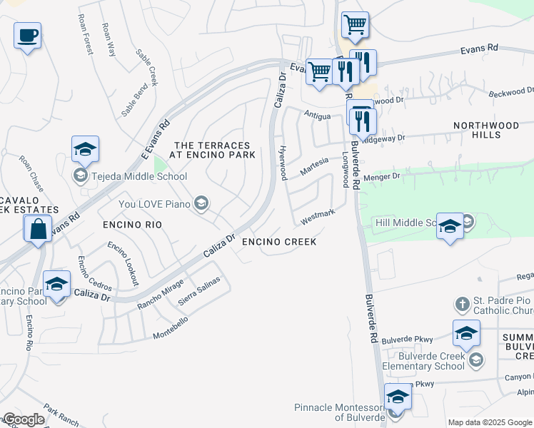 map of restaurants, bars, coffee shops, grocery stores, and more near 3327 Mineral Creek in San Antonio