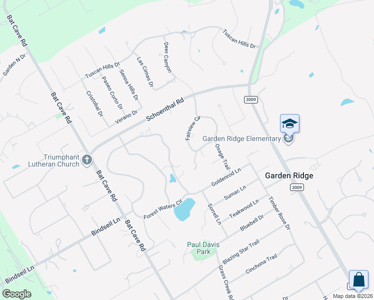 map of restaurants, bars, coffee shops, grocery stores, and more near 21521 Fairview Circle in San Antonio