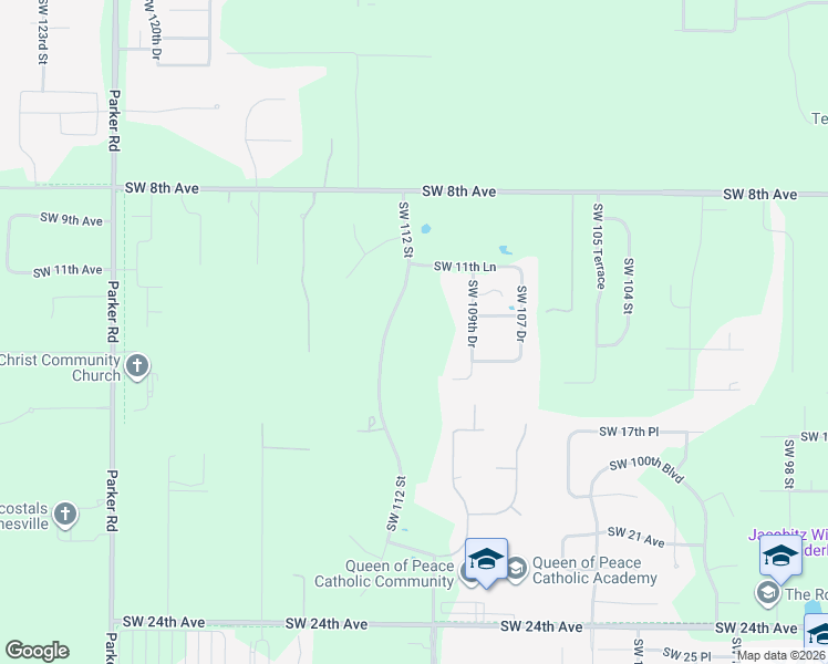 map of restaurants, bars, coffee shops, grocery stores, and more near 1409 Southwest 112 Street in Gainesville
