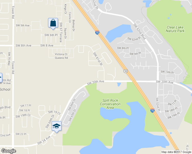 map of restaurants, bars, coffee shops, grocery stores, and more near 1308 Southwest 61 Terrace in Gainesville